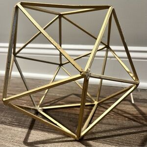Geometric Gold Sculpture Decor